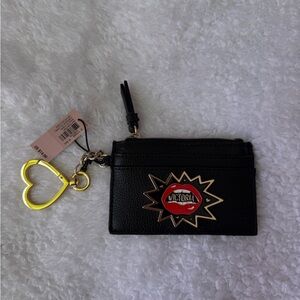 Victorias Secret Wallet Card Holder with Heart Keyring - Black & Red